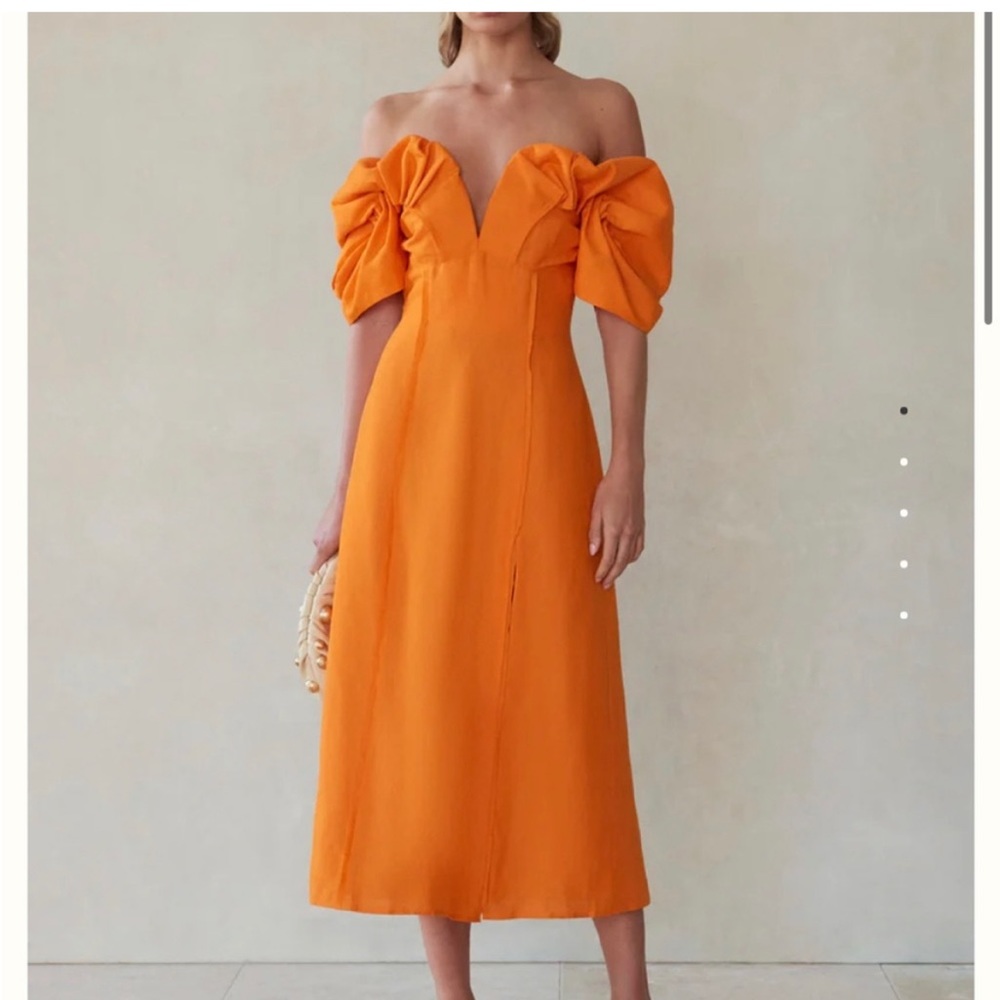 NWT Cult Gaia Muna Dress in Papaya, Size 8